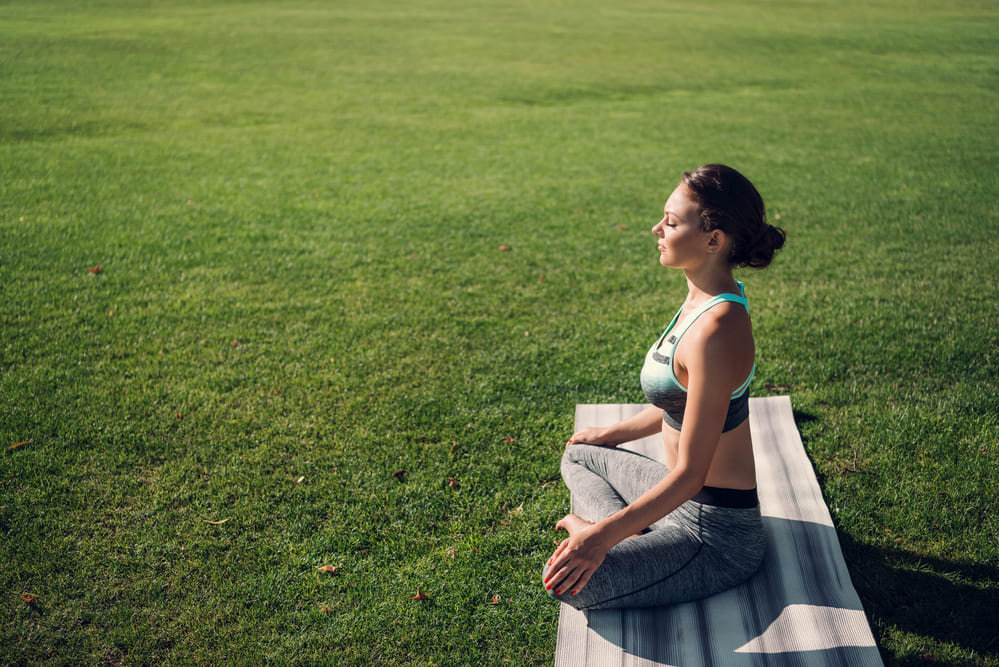 Woman Practicing Yoga