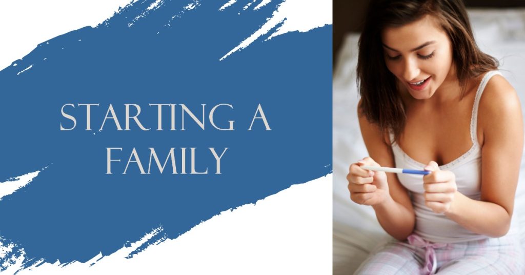 women checking pregnancy test